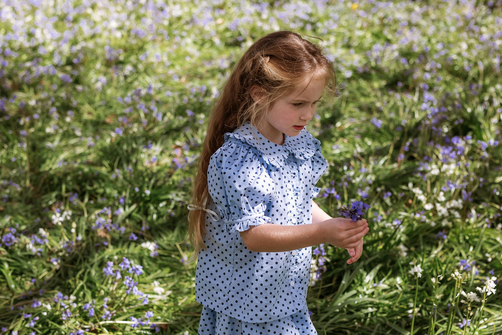 ELMA - JUNIPER BLOUSE PERIWINKLE DOT