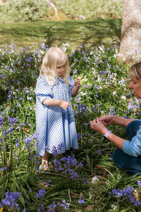 ELMA - BIRDIE DRESS PERIWINKLE DOT