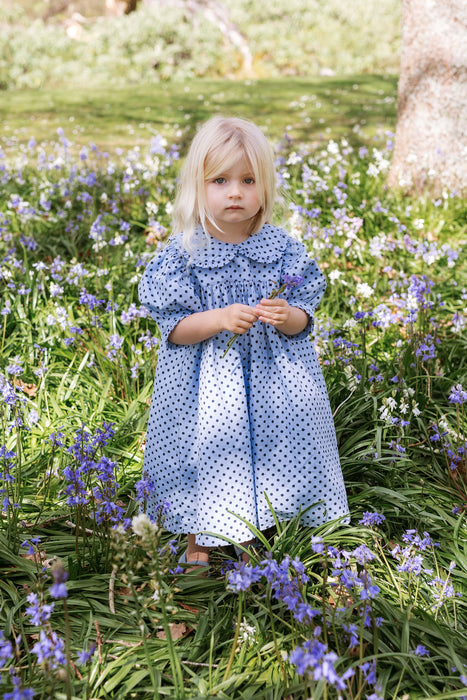 ELMA - BIRDIE DRESS PERIWINKLE DOT