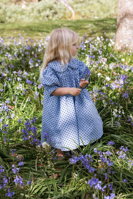 ELMA - BIRDIE DRESS PERIWINKLE DOT