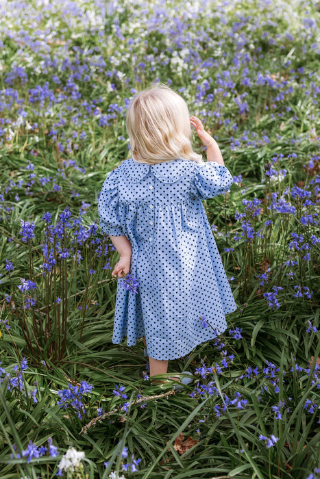 ELMA - BIRDIE DRESS PERIWINKLE DOT