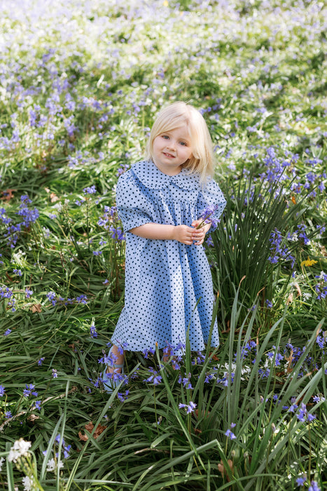 ELMA - BIRDIE DRESS PERIWINKLE DOT