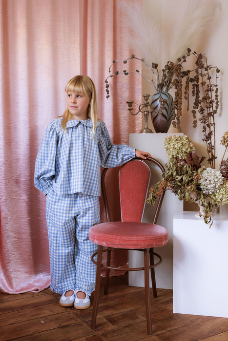 ELMA - TILLIE PANTS BLUEBELL CHECK