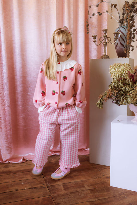 ELMA - PENELOPE CARDIGAN POSY PINK STRAWBERRIES
