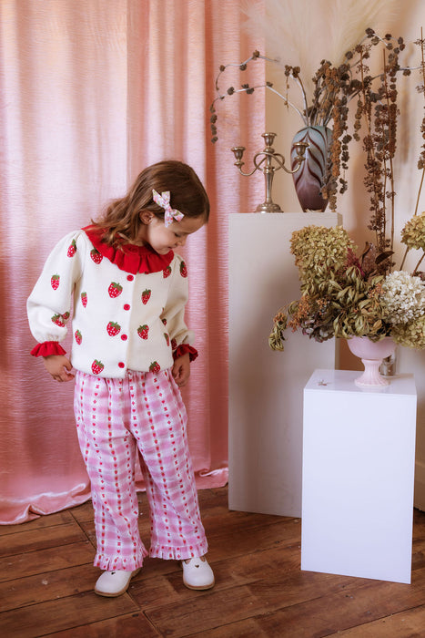 ELMA - PENELOPE CARDIGAN VANILLA STRAWBERRIES