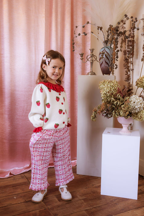 ELMA - PENELOPE CARDIGAN VANILLA STRAWBERRIES