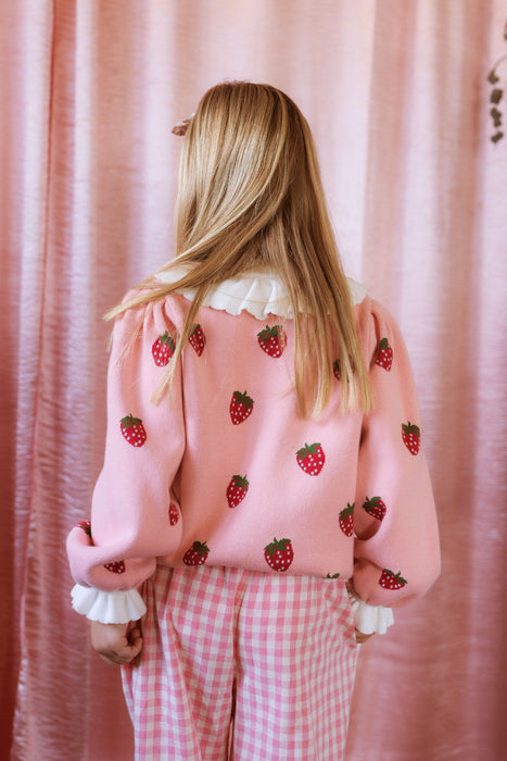 ELMA - PENELOPE CARDIGAN POSY PINK STRAWBERRIES