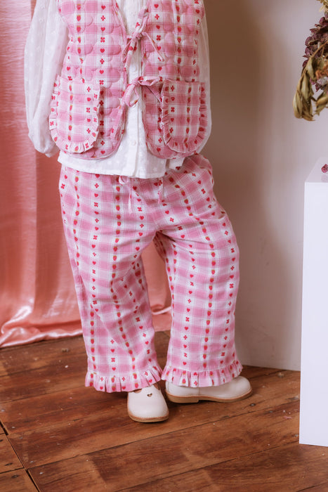 ELMA - DULCIE VEST BERRY CHECKERS