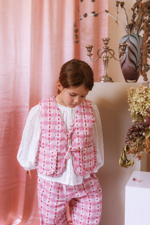 ELMA - DULCIE VEST BERRY CHECKERS