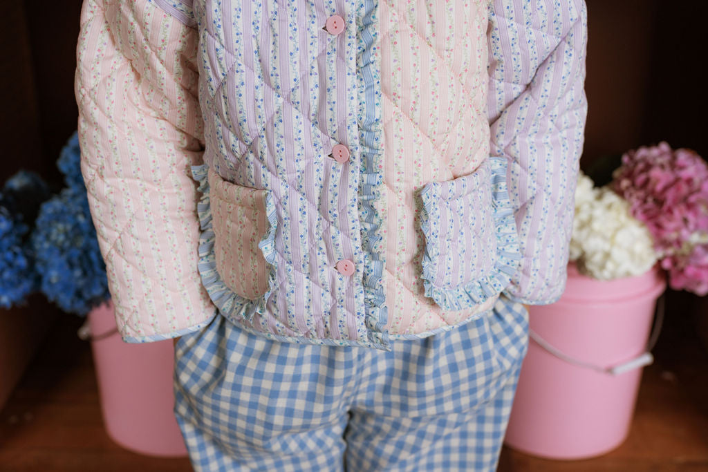 ELMA - QUINCY JACKET JAPANESE FLORAL STRIPE