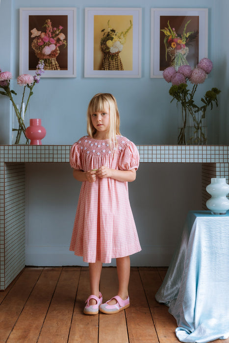 ELMA - CELESTE DRESS POSY GINGHAM