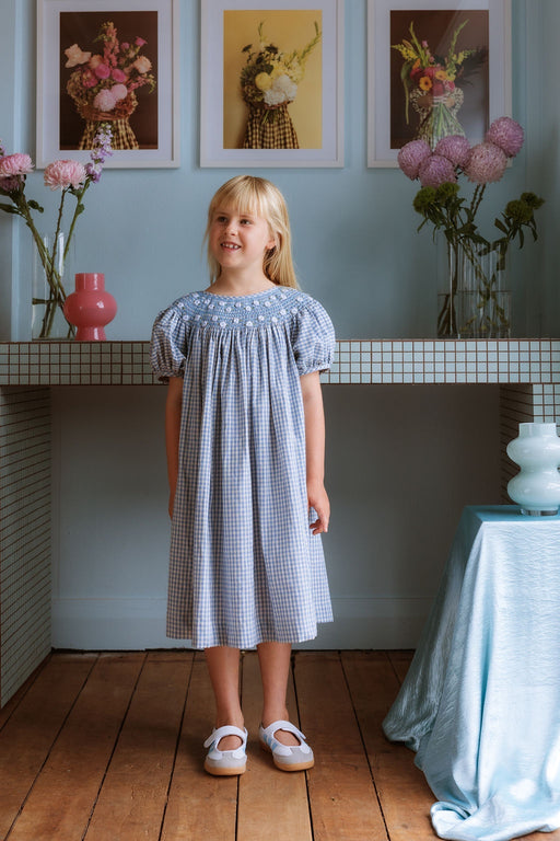 ELMA - CELESTE DRESS BLUEBELL GINGHAM