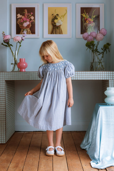 ELMA - CELESTE DRESS BLUEBELL GINGHAM