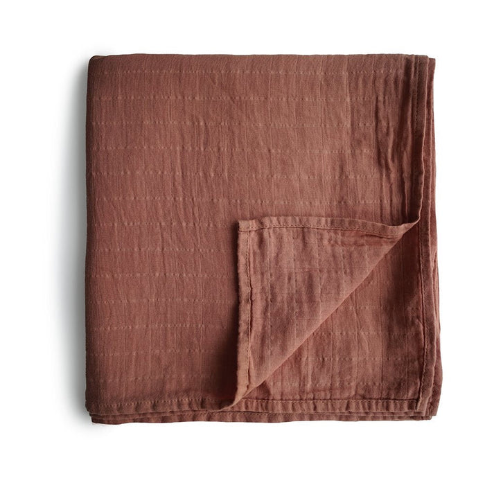 MUSHIE - EXTRA SOFT MUSLIN SWADDLE COGNAC