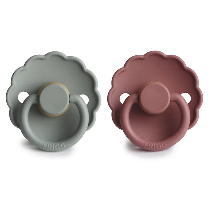 FRIGG- LATEX DAISY PACIFIER FRENCH GREY / WOODCHUCK