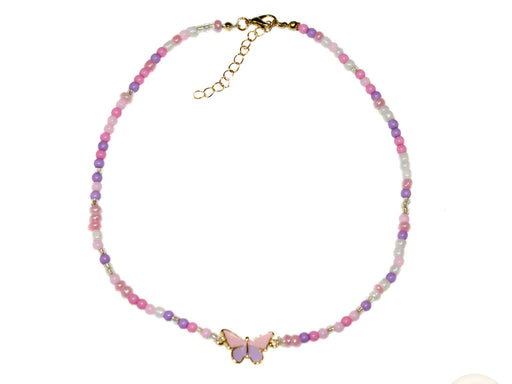 GOODY GUMDROPS - BUTTERFLY BEAD NECKLACE LILAC