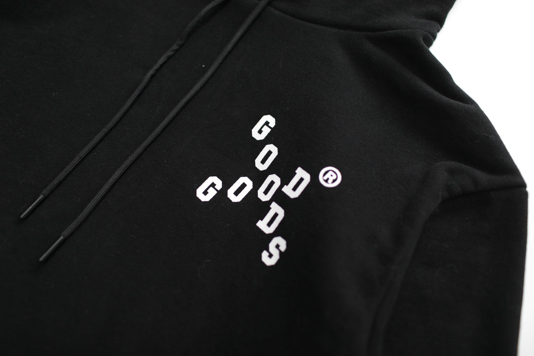 GOOD GOODS - ROCKY HOOD CHECKERS PRINT BLACK