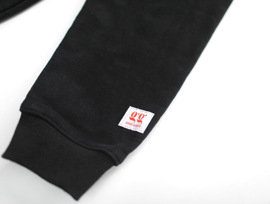 GOOD GOODS - ROCKY HOOD CHECKERS PRINT BLACK