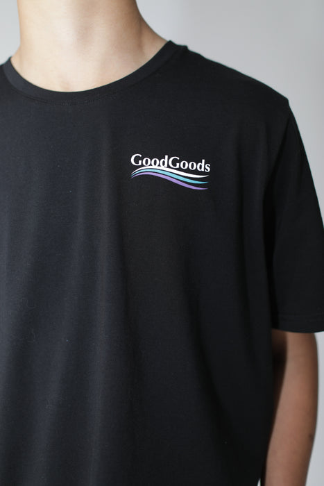 GOOD GOODS - READY SET TEE BALANCE PRINT BLACK