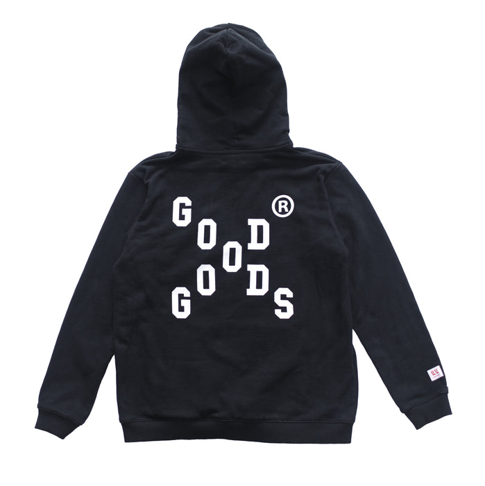 GOOD GOODS - ROCKY HOOD CHECKERS PRINT BLACK