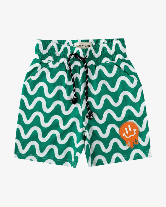 BAND OF BOYS - GREEN SQUIGGLE SHORTS