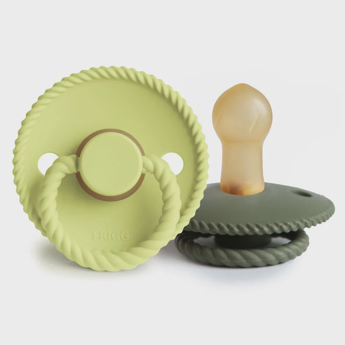 FRIGG - ROPE PACIFIER LATEX (GREEN TEA/OLIVE)