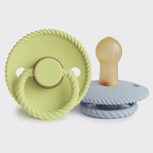 FRIGG - ROPE PACIFIER LATEX (GREEN TEA/POWDER BLUE)