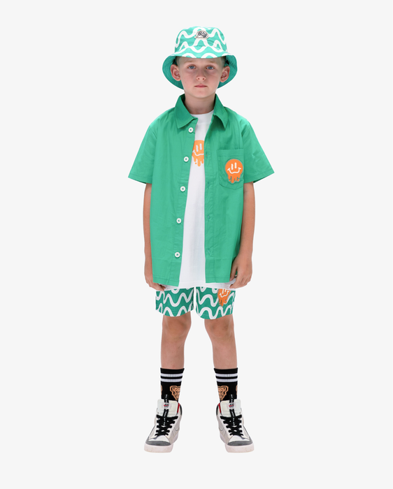 BAND OF BOYS - GREEN SQUIGGLE REVERSIBLE BUCKET HAT