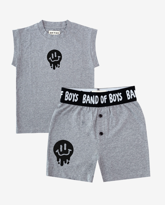 BAND OF BOYS - GREY DRIPPIN IN SMILES TANK PJS