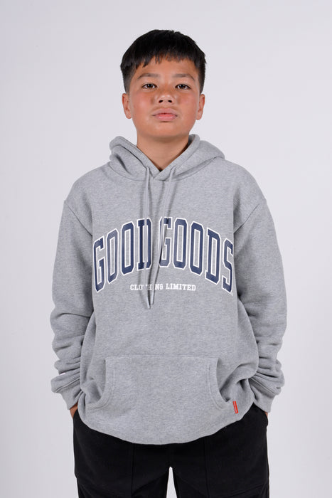 GOOD GOODS - ROCKY HOOD COLLEGE TWO TONE GREY MARLE