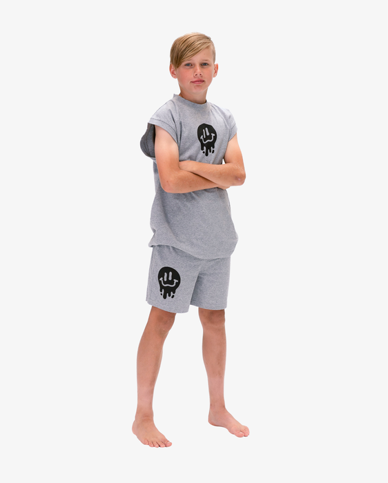 BAND OF BOYS - GREY DRIPPIN IN SMILES TANK PJS