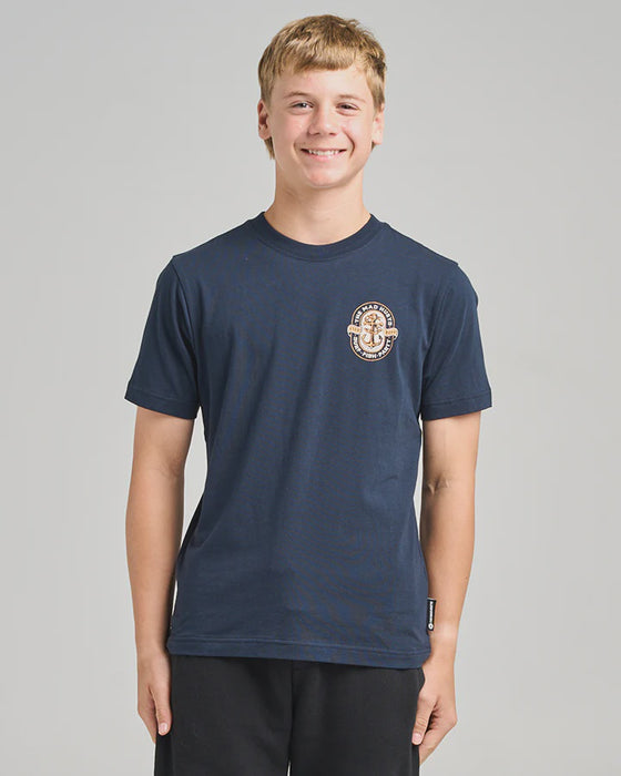 THE MAD HUEYS - LIVING ANCHOR TEE NAVY