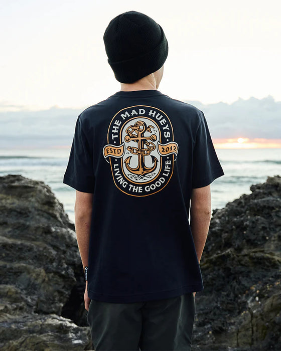 THE MAD HUEYS - LIVING ANCHOR TEE NAVY