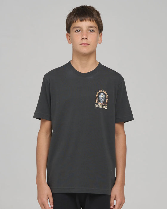THE MAD HUEYS - DEAD SHRED TEE VINTAGE BLACK
