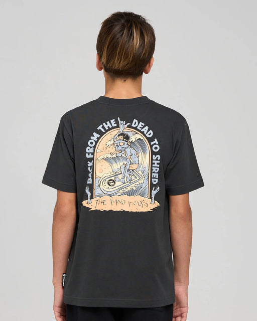 THE MAD HUEYS - DEAD SHRED TEE VINTAGE BLACK