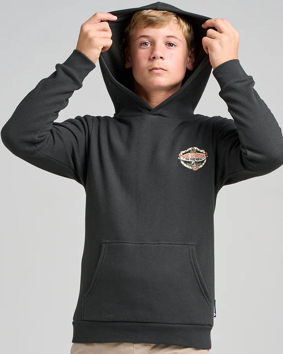 THE MAD HUEYS - THE TIKI CAPTAIN YOUTH PULLOVER VINTAGE BLACK