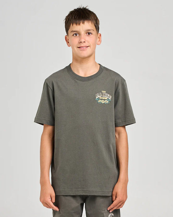 THE MAD HUEYS - STAY FROTHING TEE CHARCOAL