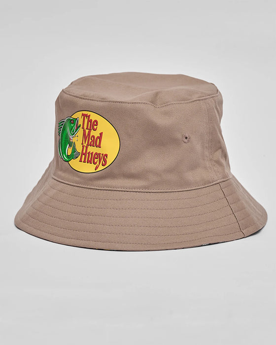 THE MAD HUEYS - PRO HUEYS REVERSIBLE BUCKET HAT TAUPE