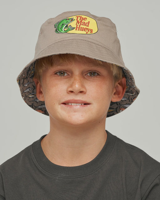 THE MAD HUEYS - PRO HUEYS REVERSIBLE BUCKET HAT TAUPE