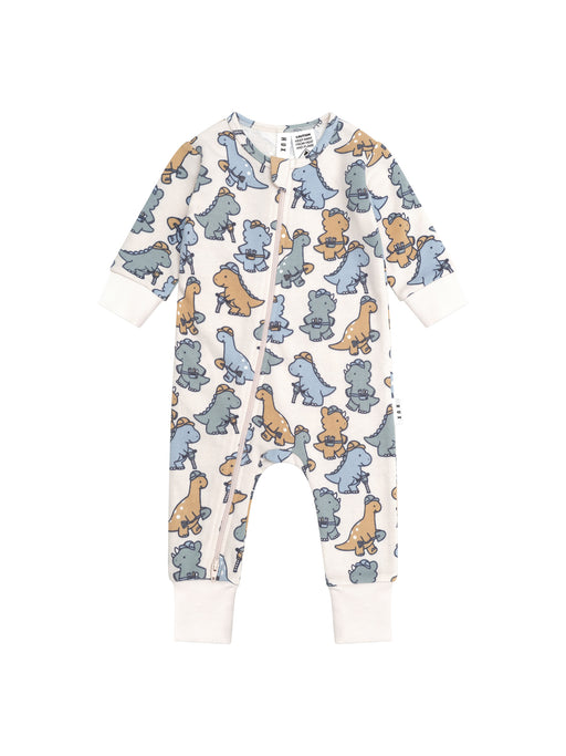 HUXBABY - CONSTRUCTION DINOS ROMPER MULTI