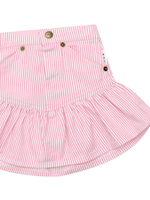 HUXBABY - CANDY STRIPE FRILL SKIRT BUBBLEGUM STRIPE