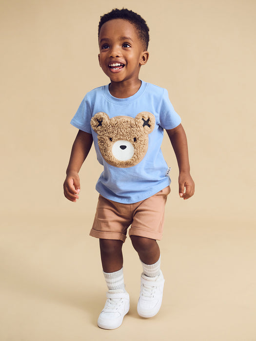 HUXBABY - FURRY HUX T-SHIRT CORNFLOWER