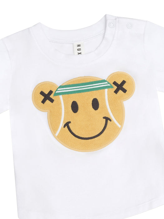 HUXBABY - TENNIS BEAR T-SHIRT WHITE