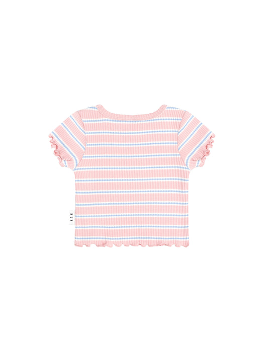 HUXBABY - CANDY STRIPE RIB TEE CANDY STRIPE