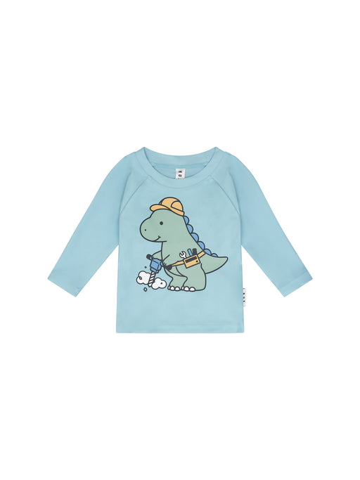 HUXBABY - CONSTRUCTION DINO RASHGUARD OCEAN