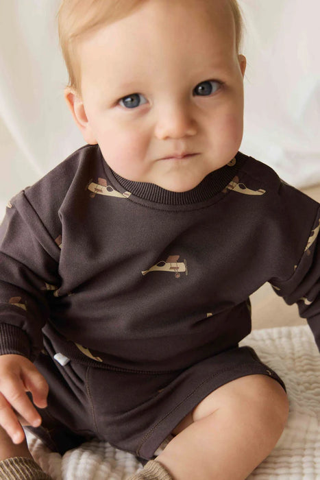 JAMIE KAY - PEYTON SWEATSHIRT PILOT PLANES BISTRE