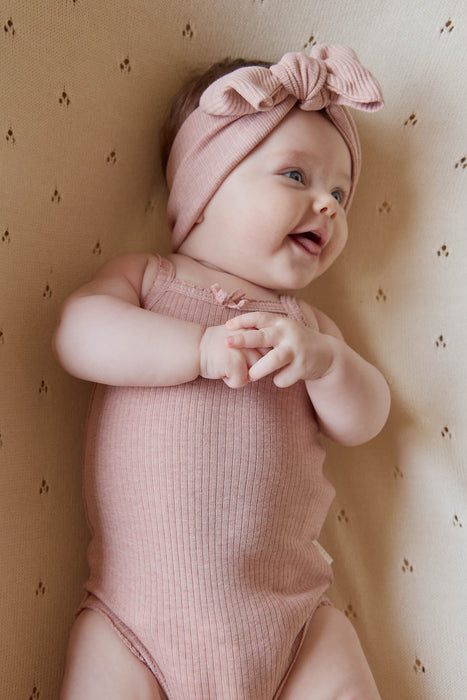 JAMIE KAY - ORGANIC COTTON MODAL SINGLET BODYSUIT PEONY MARLE