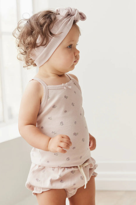 ORGANIC COTTON FRILL BLOOMER - MEREDITH VIOLET