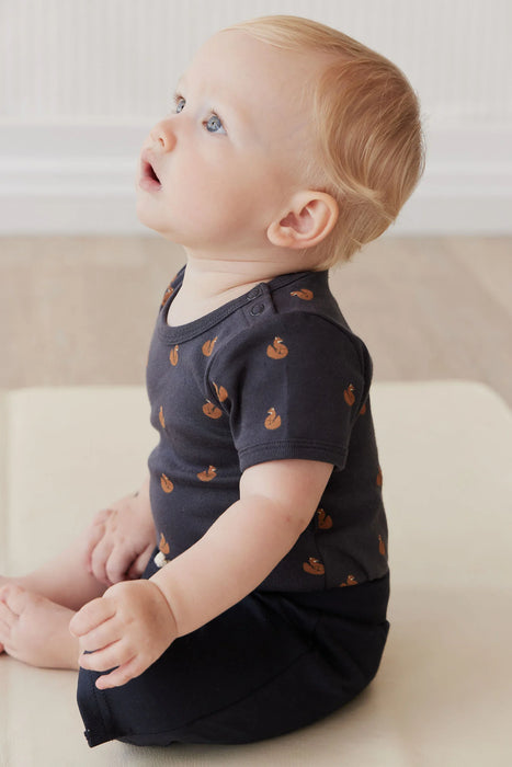 JAMIE KAY - ORGANIC COTTON HUDSON SHORT SLEEVE BODYSUIT FOX CUBS CONSELLATION