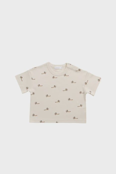 JAMIE KAY - PIMA COTTON WESLEY TEE FLY HIGH VANILLA CREAM